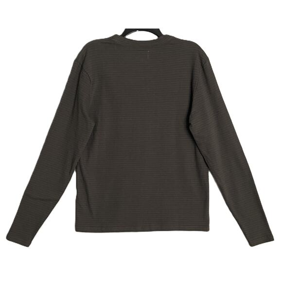 RVCA Men's Small VAcancy Crew Neck Long Sleeve T-Shirt Brown Stripe NEW - Picture 6 of 11